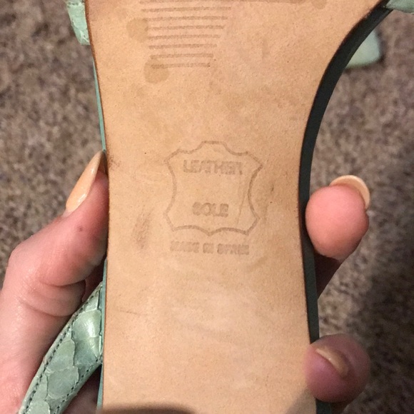 Stuart Weitzman Mint Green Strappy Heels - Picture 4 of 8